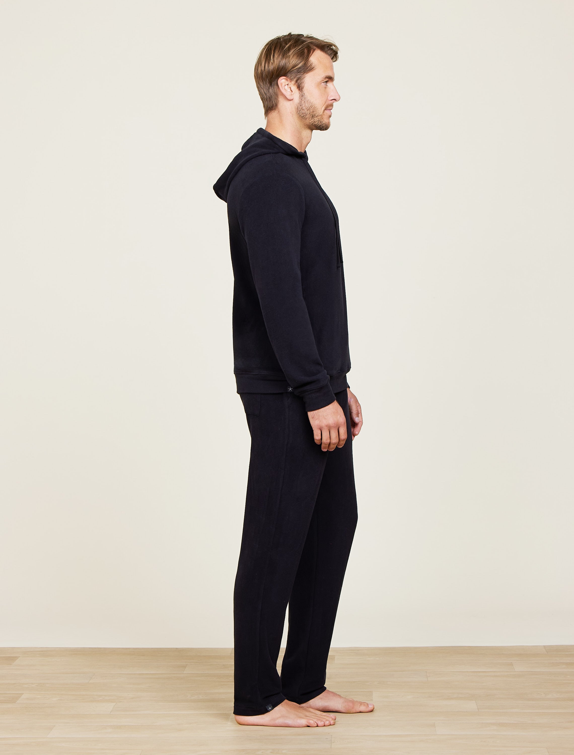 Barefoot Dreams Malibu Collection® Men's Brushed Fleece Hoodie in Nickel