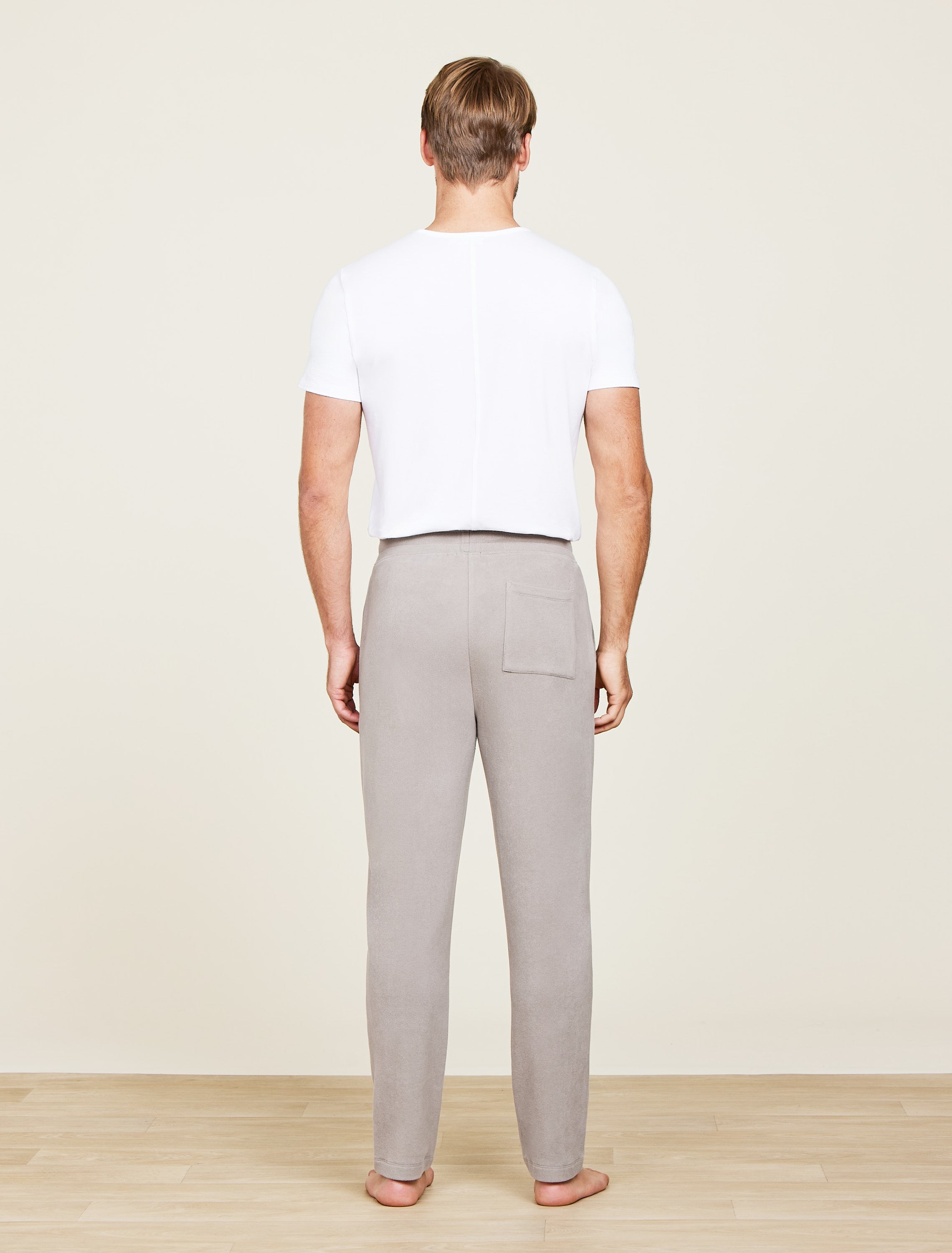 Barefoot Dreams Malibu Collection® Men's Brushed Fleece Pant in Nickel