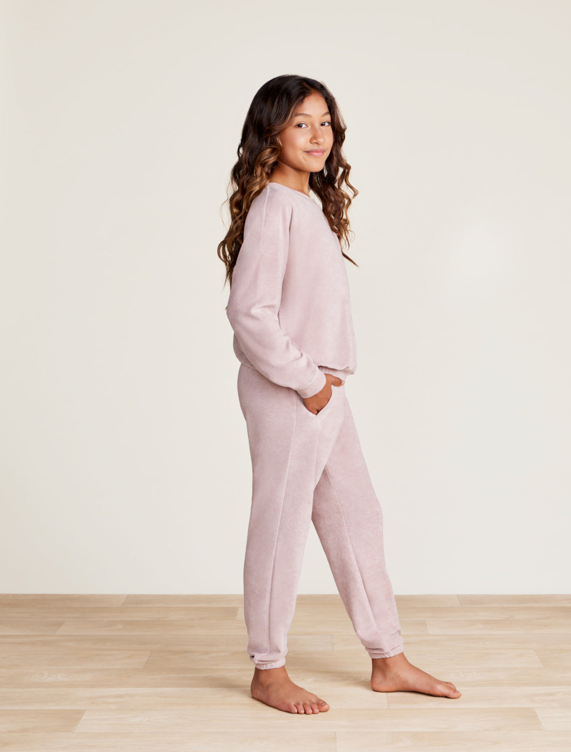 Barefoot Dreams Cozyterry Dolman Pullover in Sea Salt- Bliss Boutiques