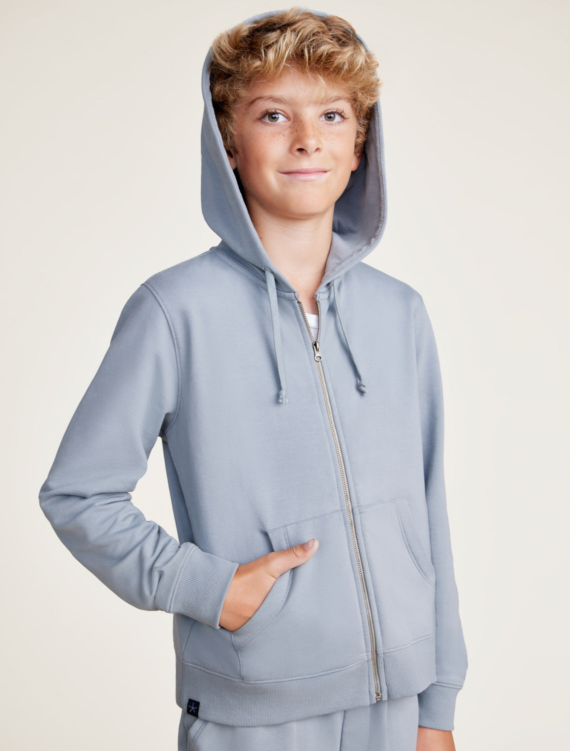 Malibu Collection® Youth Boy's Pima Cotton Fleece Zip-Up Hoodie