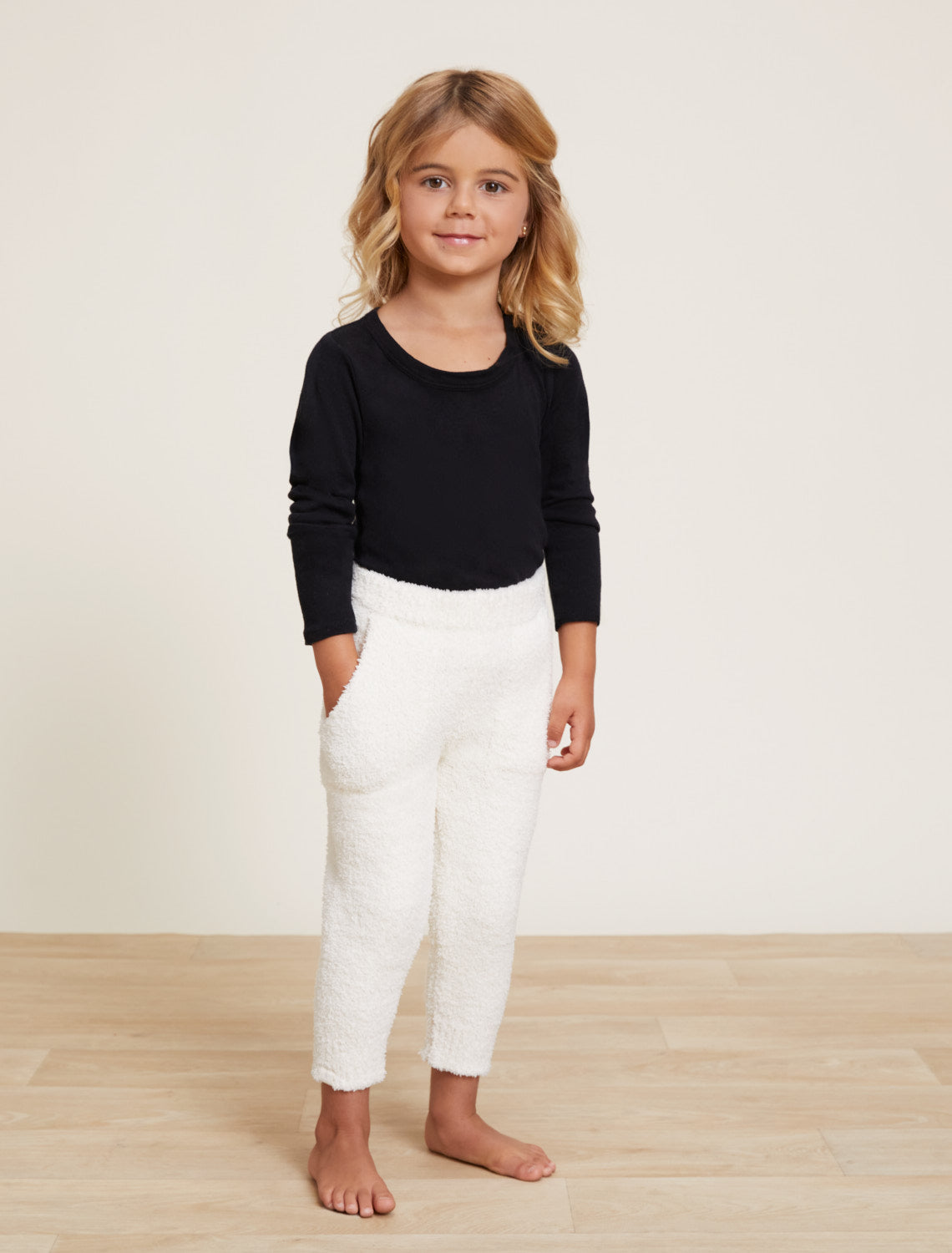 Barefoot Dreams CozyChic® Toddler Jogger Pant in Cream