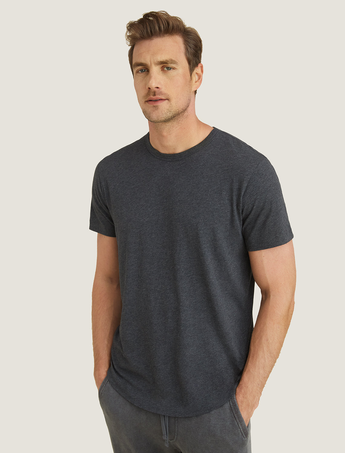 Malibu Collection® Men's Short Sleeve Cotton Modal Crew