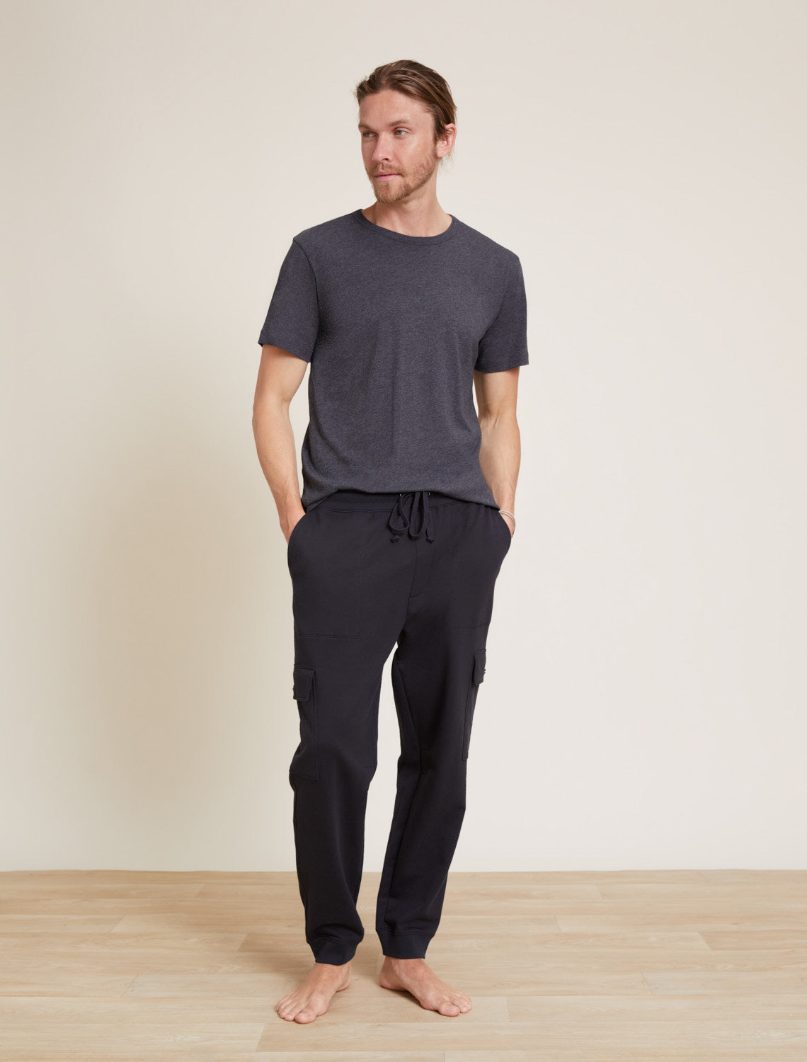 Malibu Collection® Men’s Pima Cotton Fleece Cargo Sweatpant