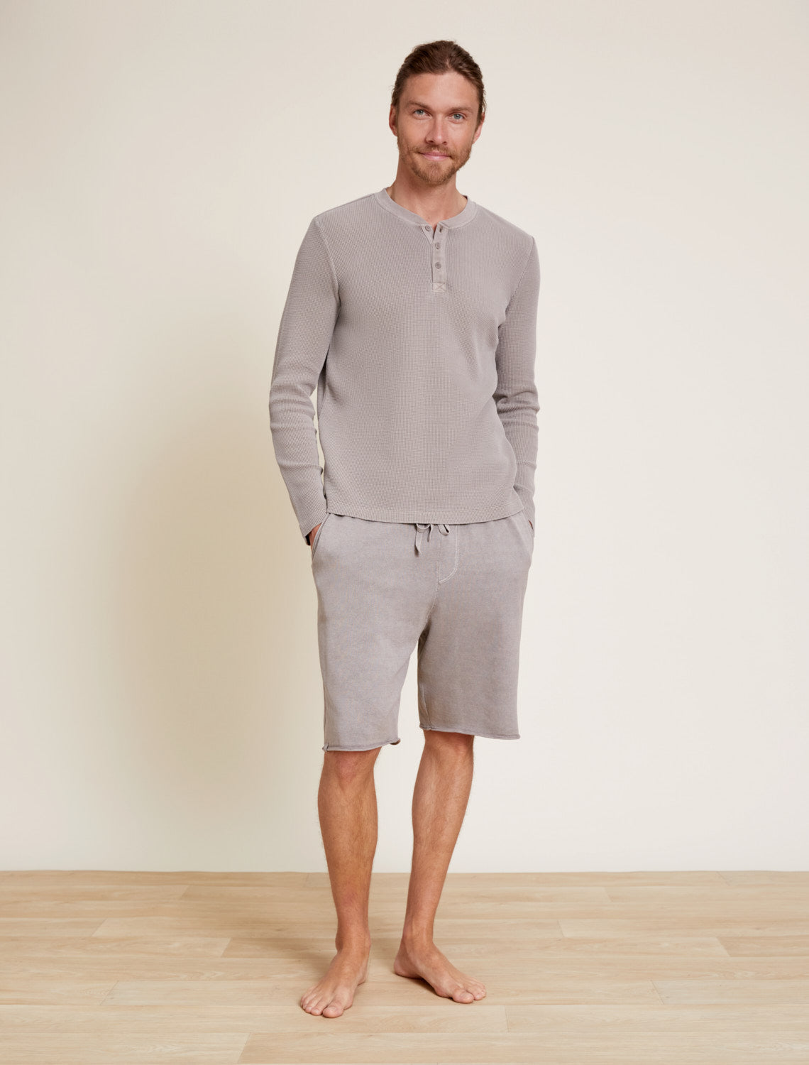 Men's Waffle Henley, Men's Nightwear