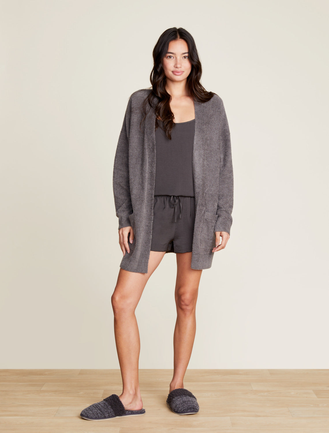 Barefoot Dreams CozyChic Ultra Lite® Ribbed Button Down Cardigan-Smoke –  Adelaide's Boutique