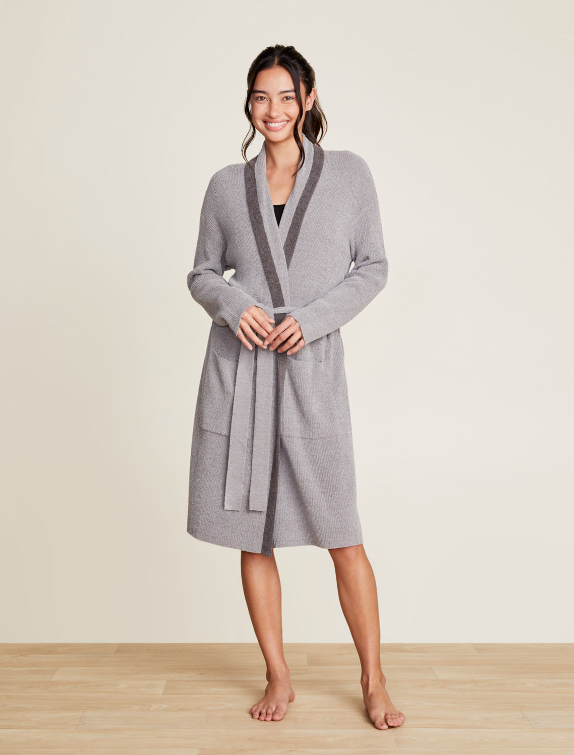 Barefoot Dreams Eco Cozychic Ribbed Robe CARBON - Breeze