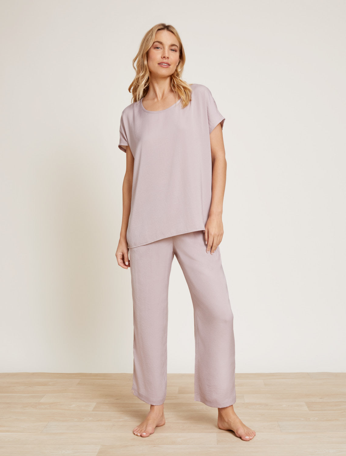 Factory: Cotton Pajama Set With Cropped Pant For Women