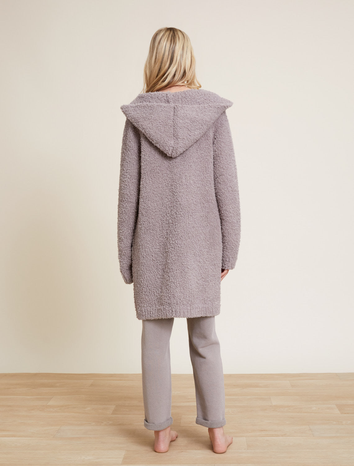 CozyChic® Boucle Hooded Long Coatigan