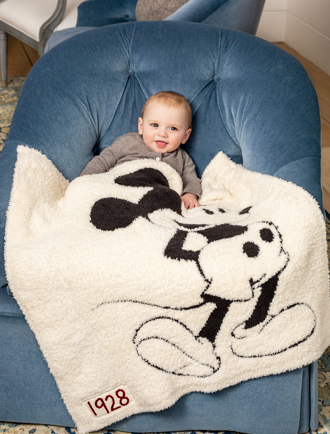 Mickey Mouse Soft Reversible Blanket- Barefoot Dreams Dupe 50x60 Soft Throw