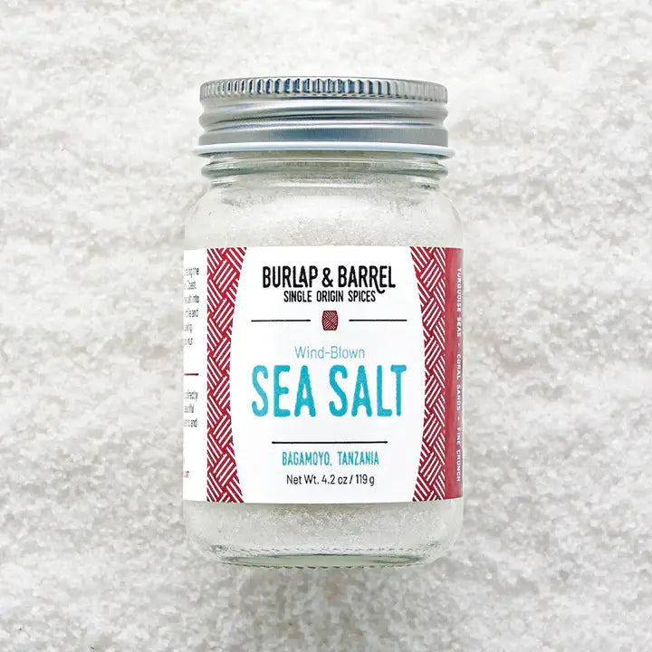 Wind-Blown Sea Salt - Single Origin Spice & Seasoning: 2.7 oz glass jar