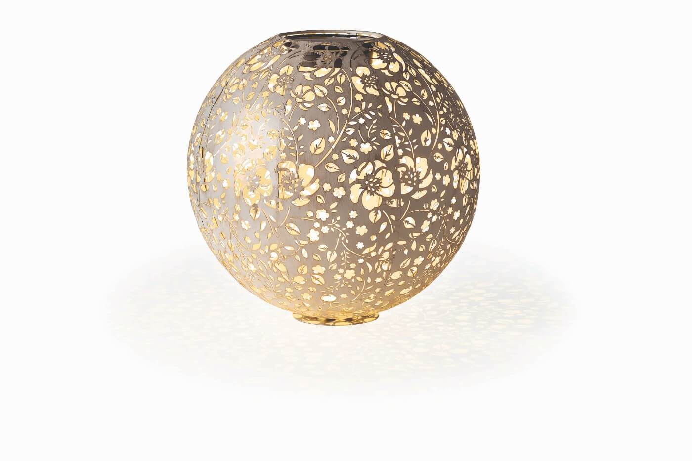 Image of Solar Laterne Antic Ball Flower creme 40cm