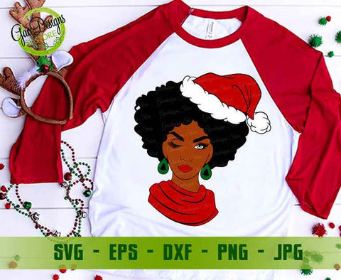 Black Women Merry Christmas svg; Afro Women Christmas; Black Melanin svg; Black queen Afro Woman SVG; Afro Girl Svg best Digital item - GaoDesigns Store