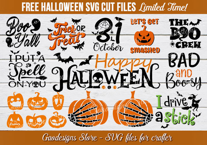 Download Free Halloween Svg Cut Files Limited Time Gaodesigns Store