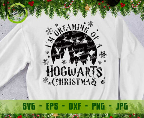 I’m Dreaming Of A Hogwarts Christmas SVG; Harry Potter Christmas svg; Hogwarts svg; Harry Potter SVG