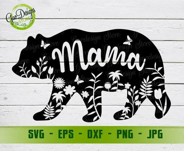 Mama Bear And Baby Bear SVG, Mama Bear SVG, Bear svg, Mother's Day  SVG,dxf,png Use With Silhouette Studio & Cricut_Instant Download