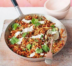 A colourful carrot biryani