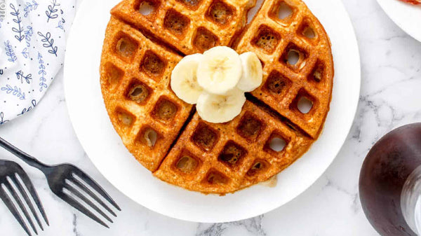 Light and fluffy banana waffles are easy to make