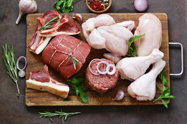 A delicious Fresh Chicken, Lamb & Mutton platter 