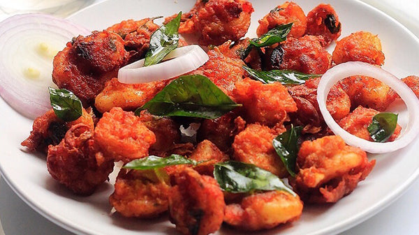 Authentic Andhra style prawn fry 