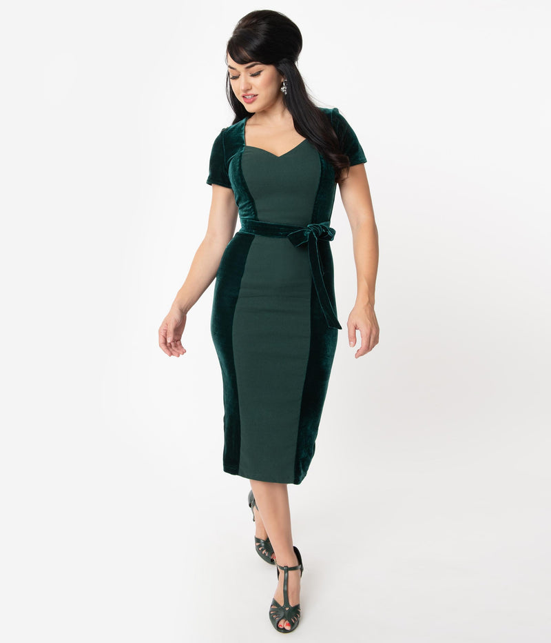 emerald green pencil dress