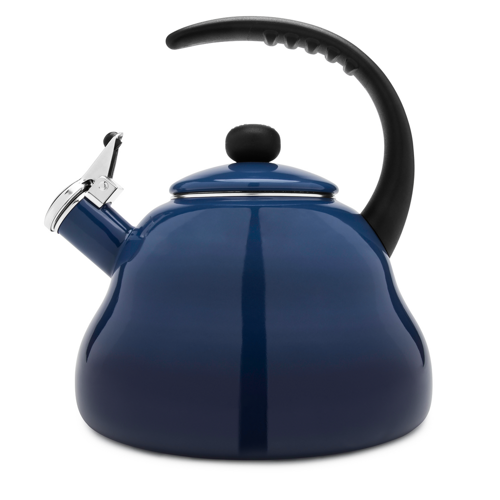 Whistling Tea Hot Water Kettle Stovetop Stainless Steel 2 Quart Gas  Electric Induction Stove Top Teapot Blue 