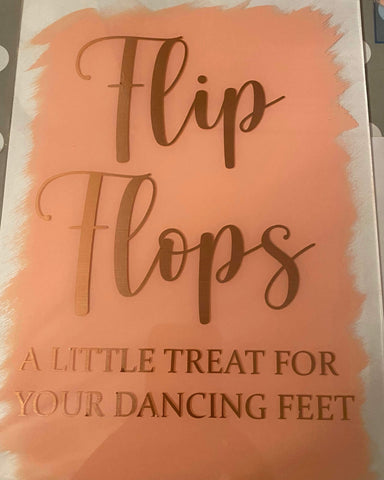 Flip Flops Wedding Chalkboard Sign - A Little Treat for Your Dancing Feet  {8x10} - Eat Teach Laugh Craft