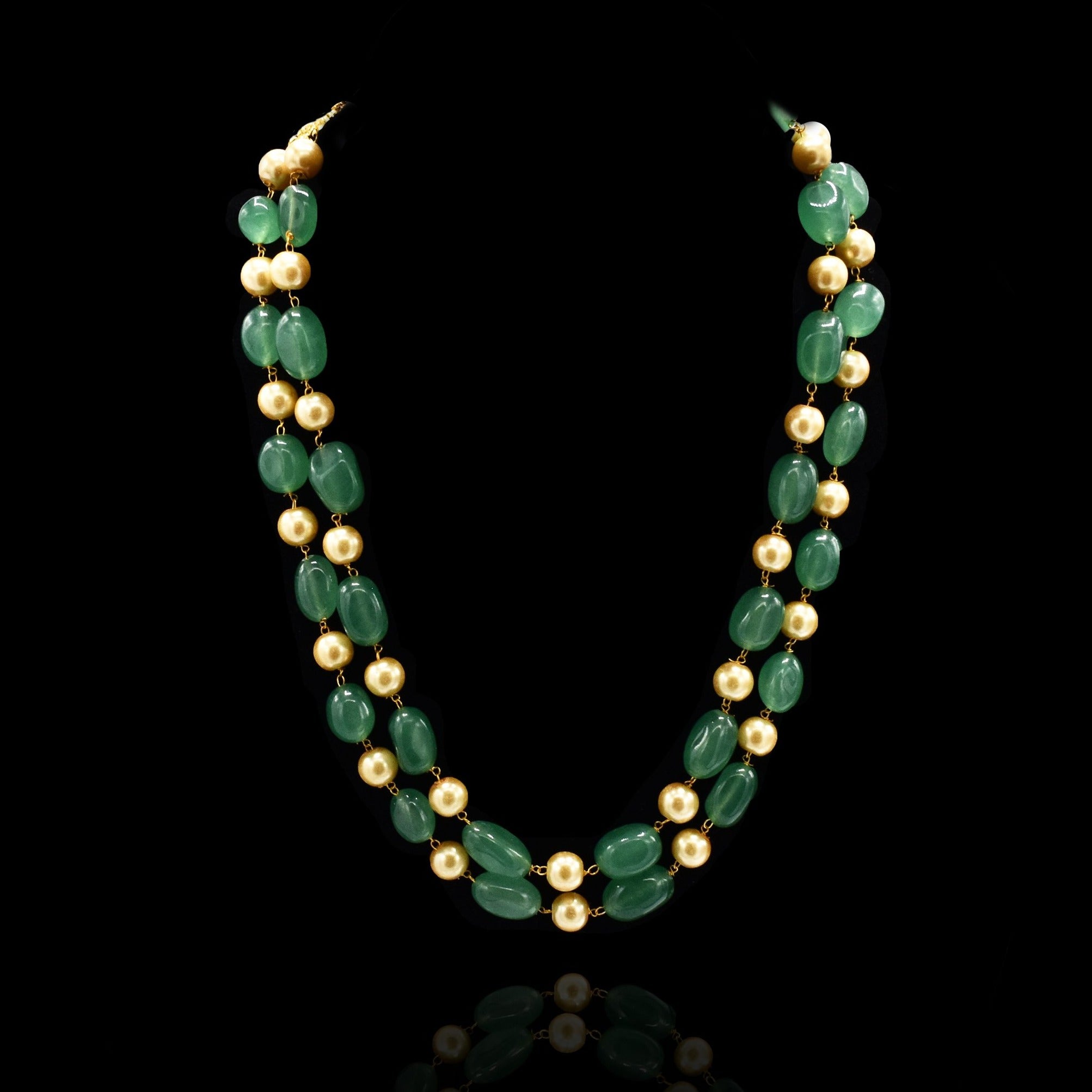 Victoria Emerald Pearl Necklace - The Pashm