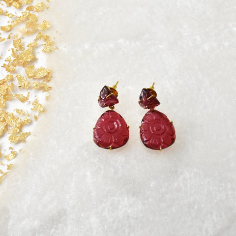 Amaal Handmade Carved Stone Earrings – The Pashm