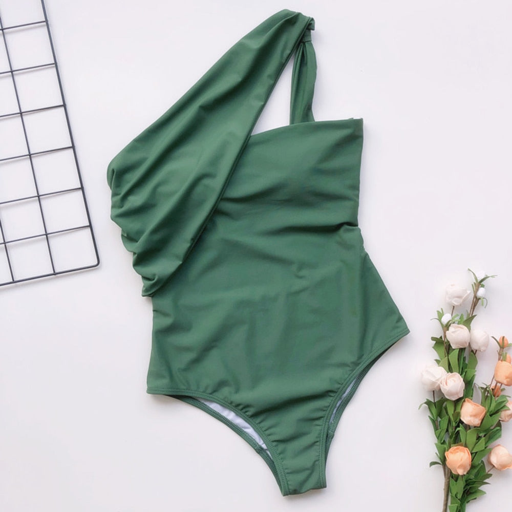 forest green swimsuit