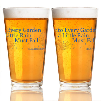 Into Every Garden A Little Rain Must Fall Ella Fitzgerald - Pint Glass