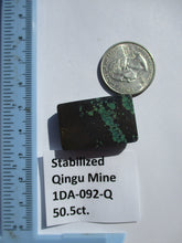 Load image into Gallery viewer, 50.5 ct. (30.5x19.5x8 mm) Stabilized Qingu Mine (Hubei) Turquoise Cabochon Gemstone, # 1DA 092