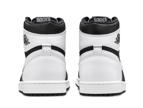 Die Fersen des Air Jordan 1 High OG Reverse Panda / Black White
