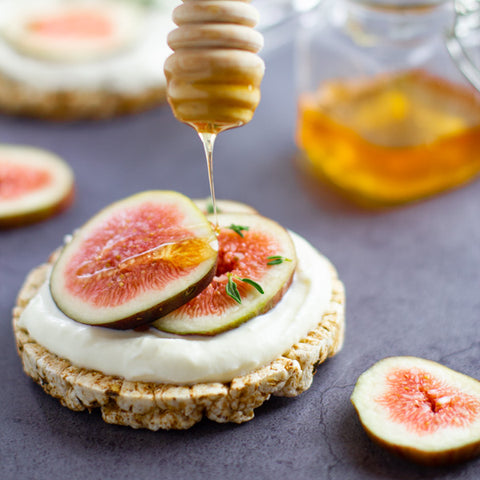 gluten free buckwheat cakes with ricotta and figs