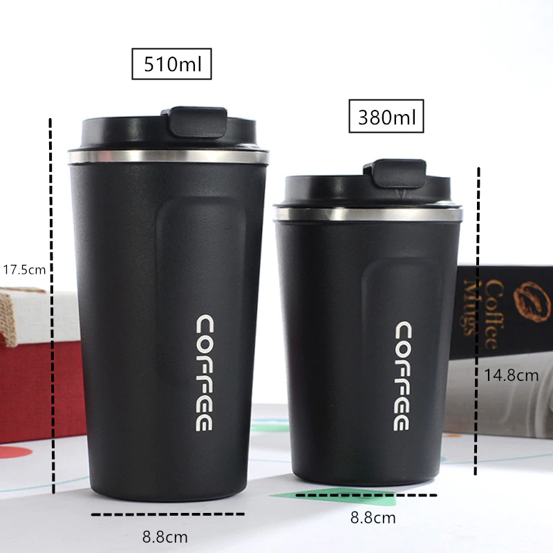 380ml/510ml Stainless Steel Coffee Thermos Mug Portable Car Vacuum Flasks Travel Thermo Cup Water Bottle Thermocup