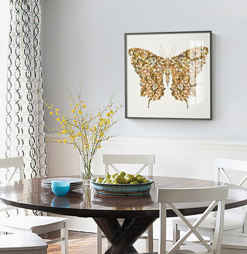 Abstract Golden Butterfly Wings Wall Art Fine Art Canvas Prints Fashion Pictures For Bedroom Living Room Stylish Art For Glamorous Home Interiors Luxury Decor