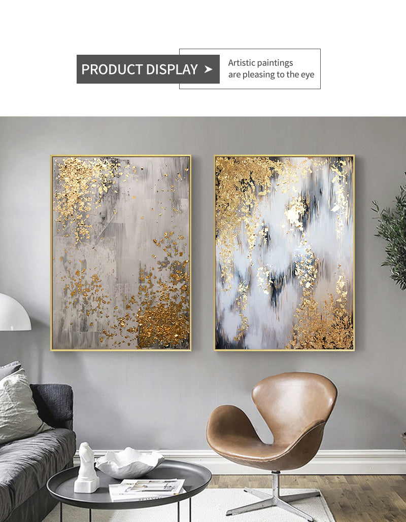 Abstract Luxury Designer Wall Art Fine Art Canvas Print Modern Fashion Glamour Golden Beige Picture For Luxurious Living Room Apartment Bedroom Decor