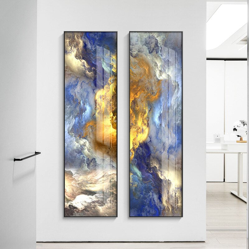 Abstract Mysterious Sky Clouds Wall Art Fine Art Canvas Prints Vertical Format Pictures For Hallway Living Room Dining Room Bedroom Home Office Decor