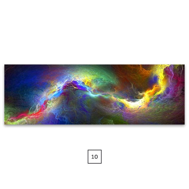 Modern Abstract Wide Format Alien Clouds Wall Art Fine Art Canvas Prints Colorful Contemporary Living Room Pictures For Above The Sofa Or Above The Bed