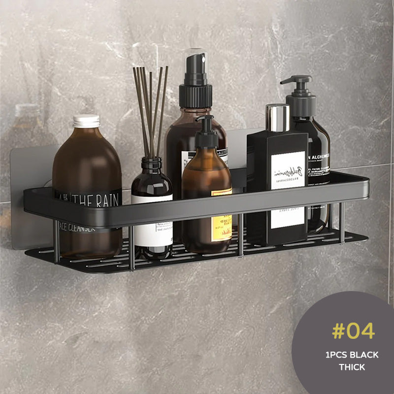 Aluminum Bathroom Shelf For Shampoo Conditioner Cosmetics Storage Washroom Shelving Modern Kitchen Shelf Sundries Organizer