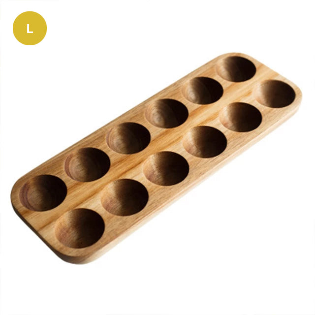 Authentic Japanese Style Egg Holders Natural Wood Trays For Serving Storing Eggs Kitchen Table Organizer Wooden Egg Racks