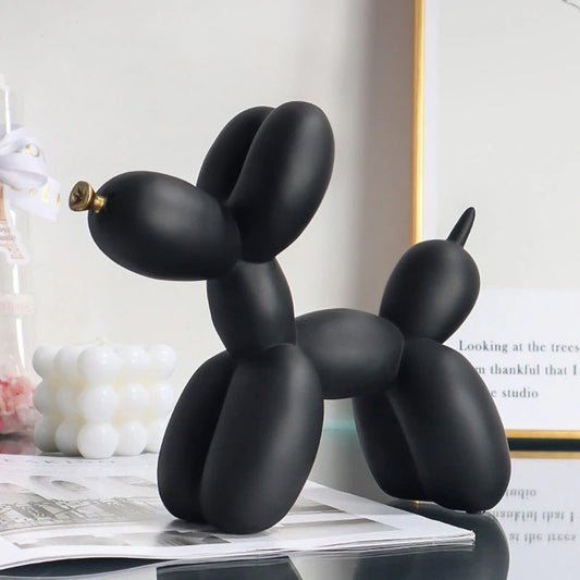 Balloon Dog Sculpture Figurines for Modern Apartment Interior Design Resin Doggy Ornament For Coffee Table Desktop Decoration