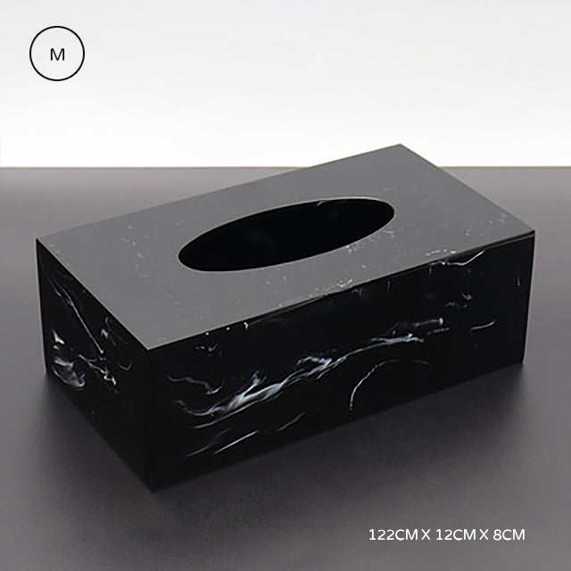 Black Marble Design Bathroom Accessories Set Toothbrush Holder Tissue Box Storage Tray Soap Dispenser For Luxury Hotel Home Office Washroom Supplies