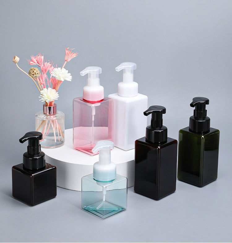 Blank Liquid Soap Dispensers Simple Modern Design Reusable Containers Foam Pump Bottles For Soap Hand Lotion Beauty Hair Cosmetics Essential Bathroom Accessories