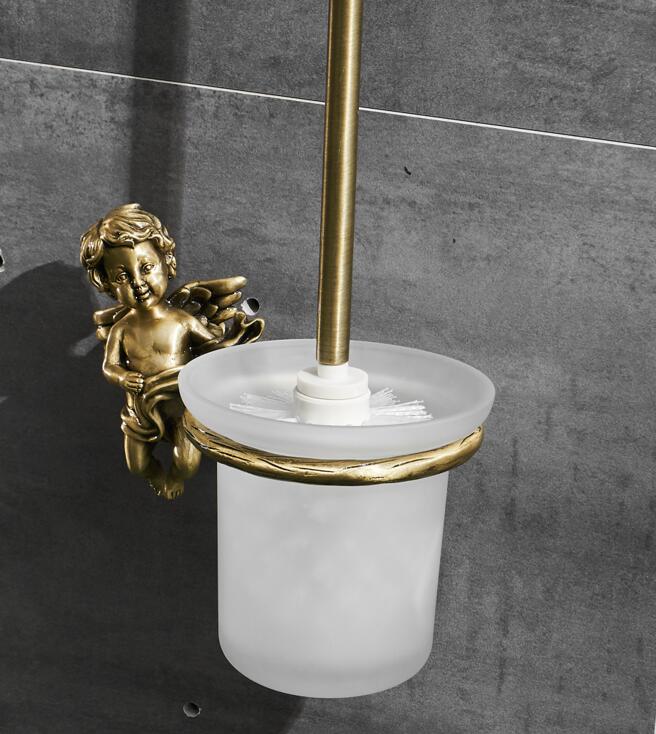 Bronze Angel Bathroom Fittings Soap Dish Robe Hook Cup Holder Toilet Paper Holder Glass Shelf Towel Bath Neo Classic Home Deco Washroom Bathroom Hardware