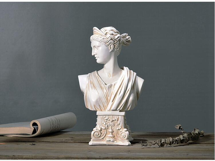 Classic Sculptures Venus Bust Figuring Resin Cast Roman Statues Nordic Style Ornaments Tabletop Decor Retro Luxury Modern Home Decor
