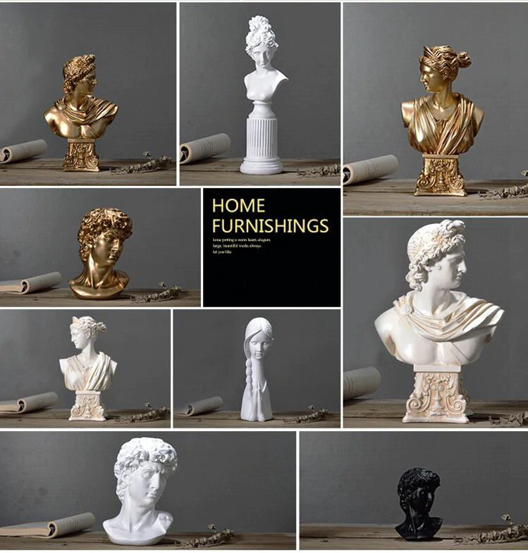 Classic Sculptures Venus Bust Figuring Resin Cast Roman Statues Nordic Style Ornaments Tabletop Decor Retro Luxury Modern Home Decor