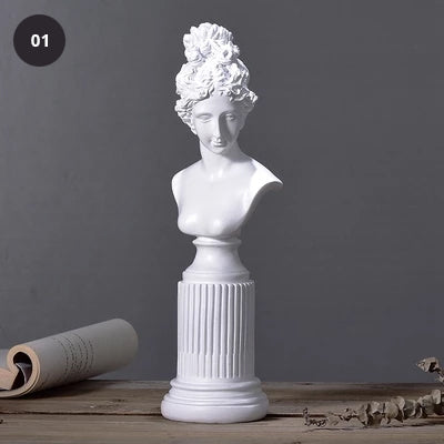 Classic Sculptures Venus Bust Figuring Resin Cast Roman Statues Nordic Style Ornaments Tabletop Decor Retro Luxury Modern Home Decor