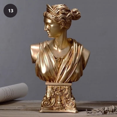 Classic Sculptures Venus Bust Figuring Resin Cast Roman Statues Nordic Style Ornaments Tabletop Decor Retro Luxury Modern Home Decor