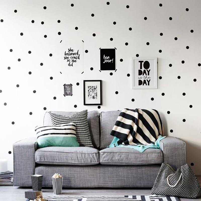 Colored Polka Dots Wall Stickers For Kids Room Wall Decor Colorful Nursery Dots Children's Room Wall Art Modern Baby's Room Home Decor