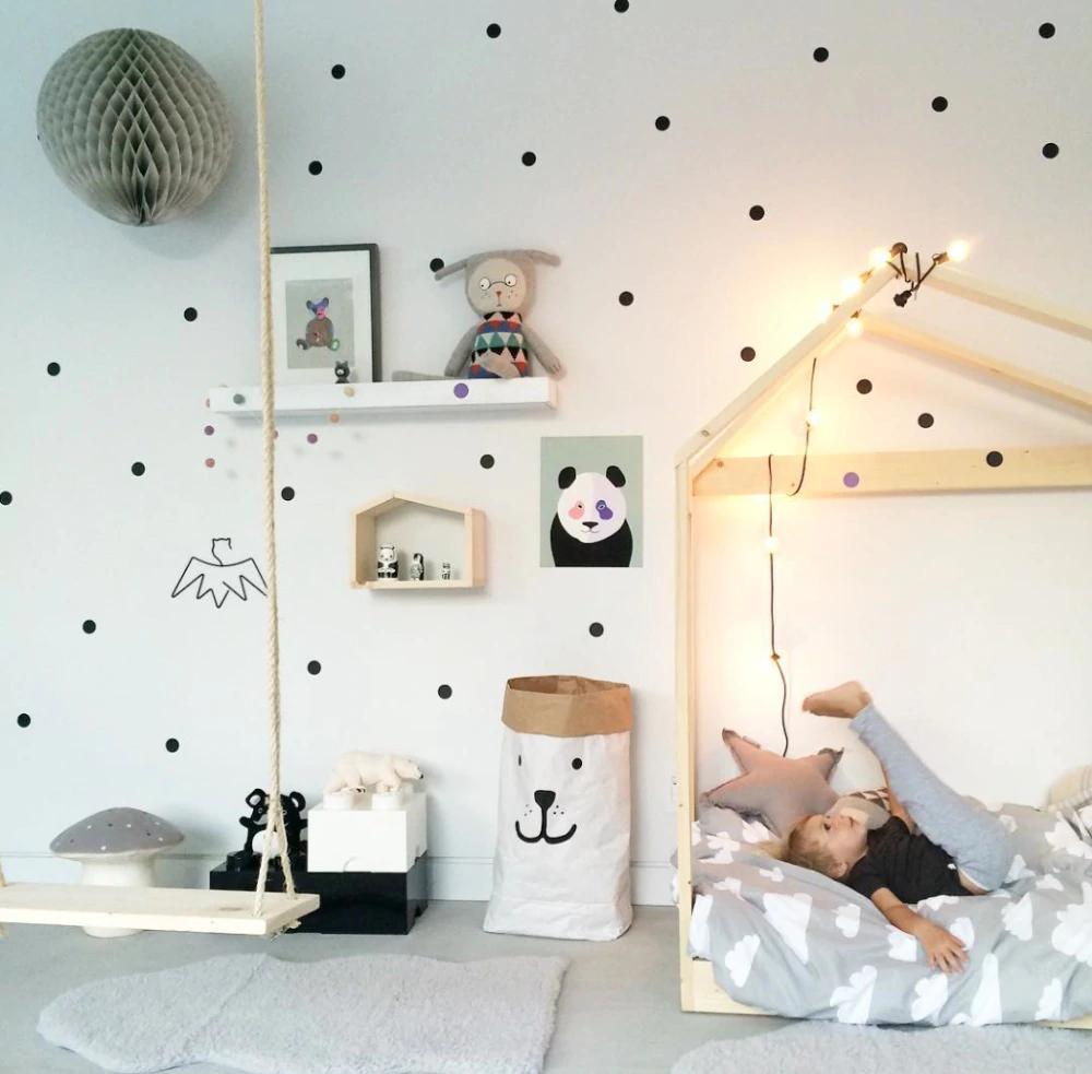 Colored Polka Dots Wall Stickers For Kids Room Wall Decor Colorful Nursery Dots Children's Room Wall Art Modern Baby's Room Home Decor